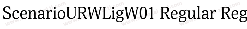 ScenarioURWLigW01 Regular Regular字体转换